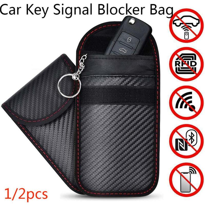 Car Key Signal Blocker Case  Anti-scan Anti-magnetic Card Holder Car Key Signal Blocker Case  Blocking Bag Radiation Protection