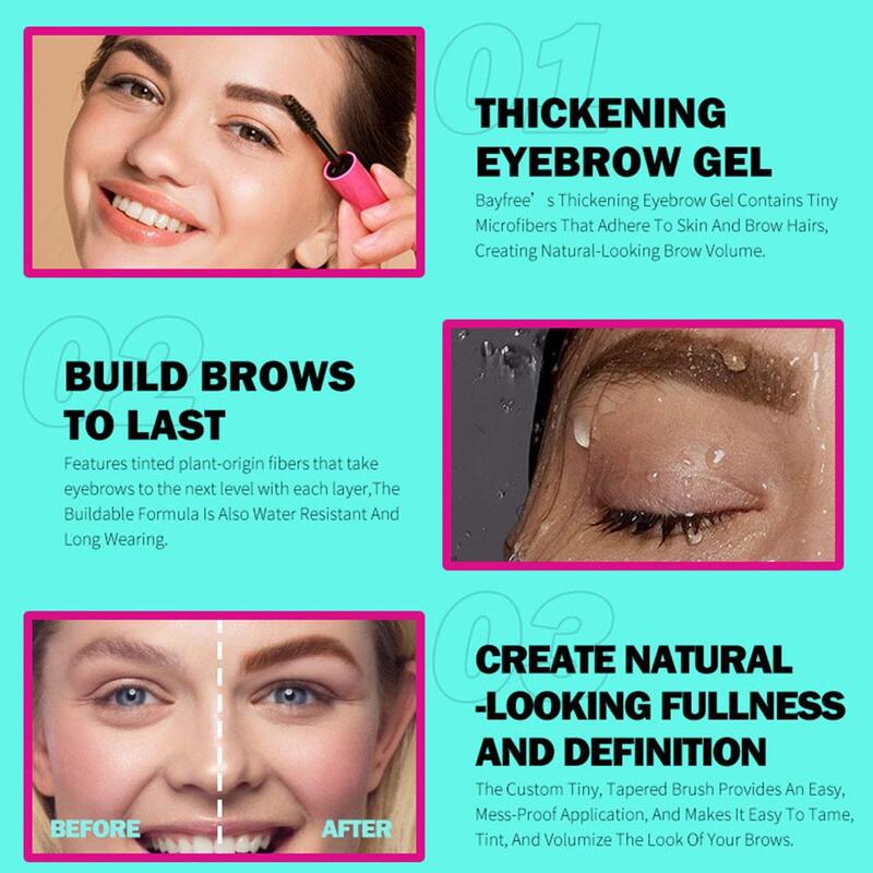 Eyebrow Dye Waterproof Make-up Dense Fast Dyeing Eyebrow Gel Three-dimensional Natural Wild Eyebrow Smooth Color Mascara