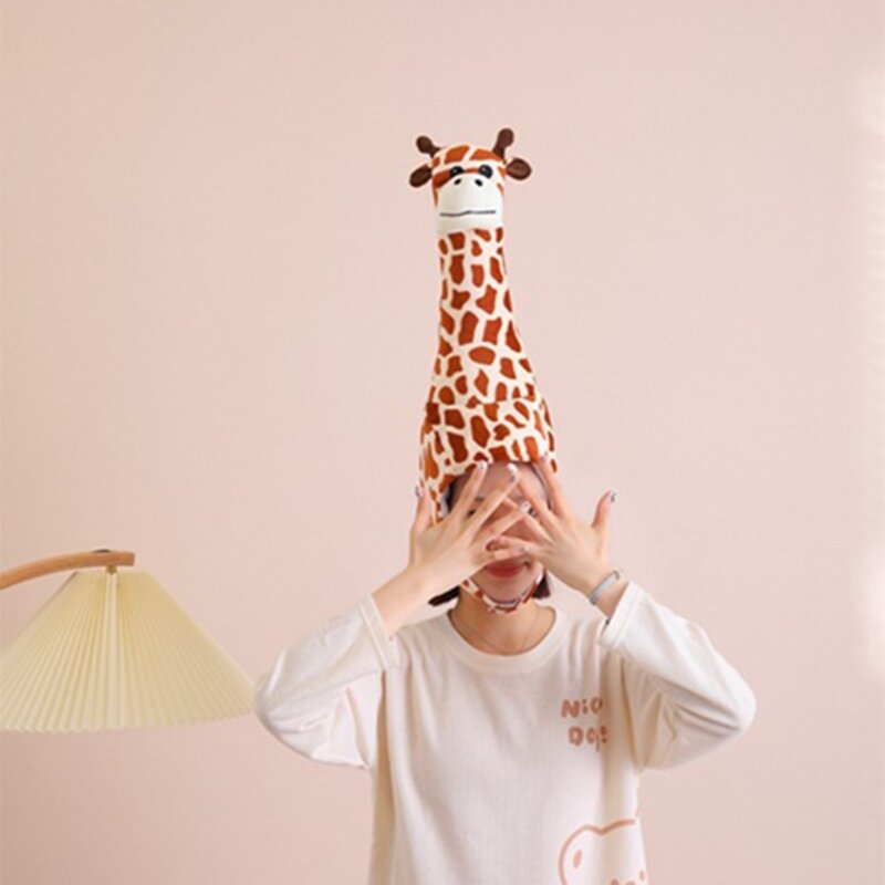 KIKI Verjaardagsfeestje Viering Giraffe Hoed Cartoon Hoofddeksel Rollenspel Aankleedhoed