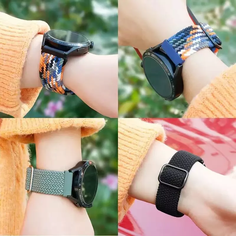 Bracelet en nylon tressé Solo Loop pour Samsung Galaxy Watch, 5 Pro, Classique, 6, 5/4, 44mm, 40mm, 47mm, 43mm, 46mm, 42mm, 20mm