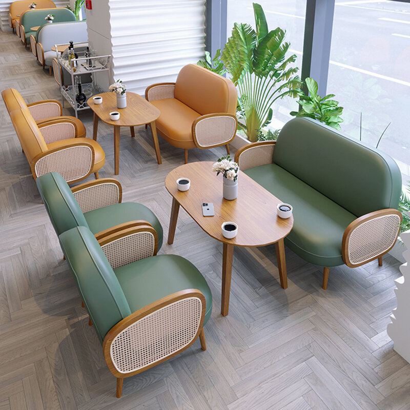 Meja kopi desain Nordic sisi Modern minimalis lantai meja kopi luar ruangan segi persegi mebel Modern