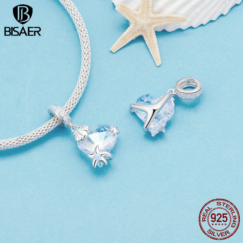 Bisaer-925 sterling silver pendant for women, jóias, fantasia, medusa, planeta, shell, starfish, diy, diy, presente de feriado