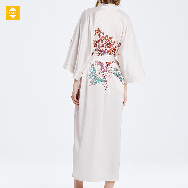 Summer new robe kimono fabric comfort and casual homewear Factory Direct Sales Mixed Batch 100% Mulberry Silk