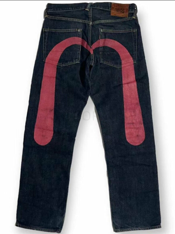 Pantalones vaqueros estampados lavados Vintage para hombre, ropa de calle de pierna ancha, pantalones de algodón, ajuste suelto, estilo Y2K