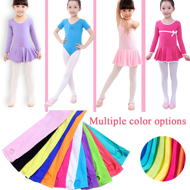 Medias de algodón de uso diario para niñas, medias de baile moderno, medias largas de terciopelo 80D