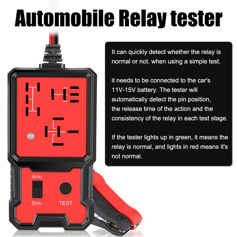 Phổ 12V xe Relay Tester điện tử ô tô Relay Tester cho Auto Pin Checker alternator Analyzer công cụ chẩn đoán