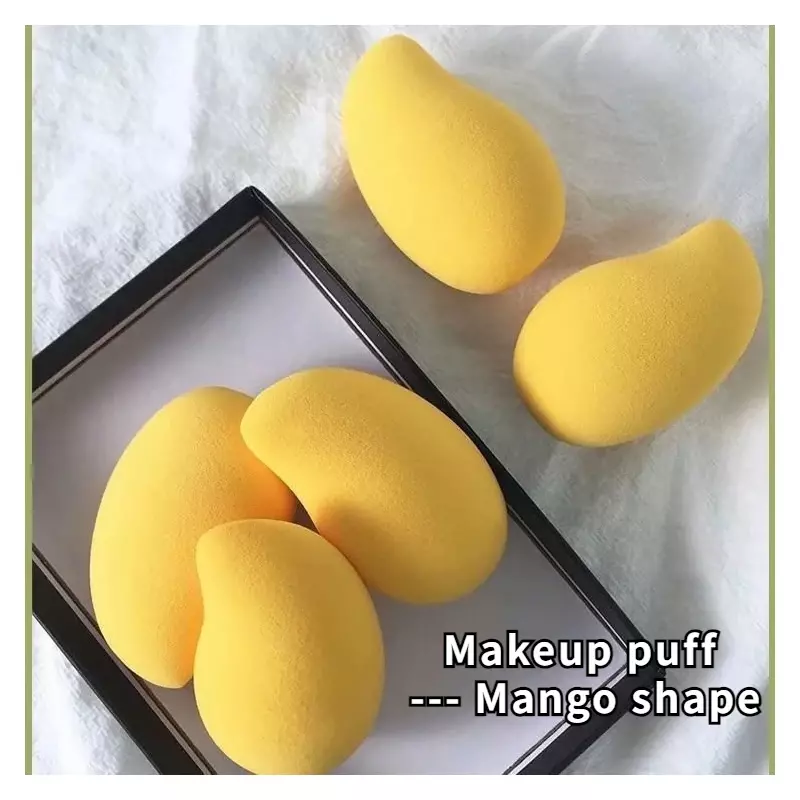 Mango Shape Makeup Puff, Super Macio, Sem látex, Água de imersão, Ampliar, Molhado e Seco, Misturador de Fundação