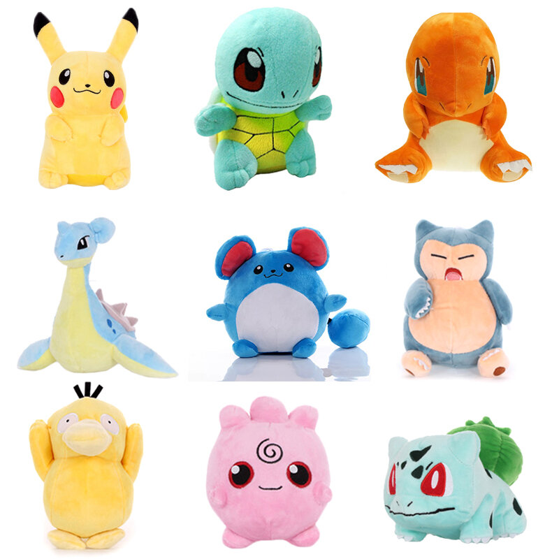 Anime Pokemon Plüsch Spielzeug Kawaii Pikachu Charmander Squirtle Bulbasaur Eevee Gefüllte Großhandel Klaue Maschine Puppe Geschenk Für Kinder