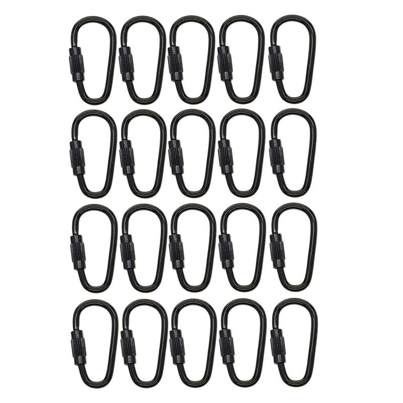 20 Pieces Small Locking Carabiner Clip Keychain Hook Clip Carabiner for Camping Travel Indoor Outdoor Use Fishing Supplies