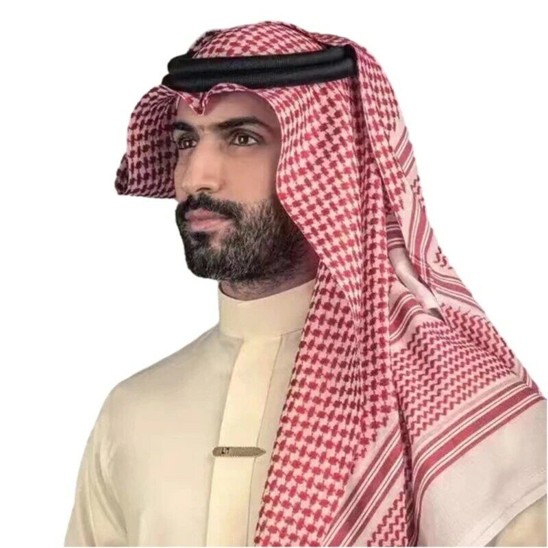 2023 새로운 라마단 이슬람교도 복장 Abayas 두바이 캐주얼 Kaftan 가운 아랍 머리 스카프와 이슬람 의상 Keffiyeh 남성용 선물 세트