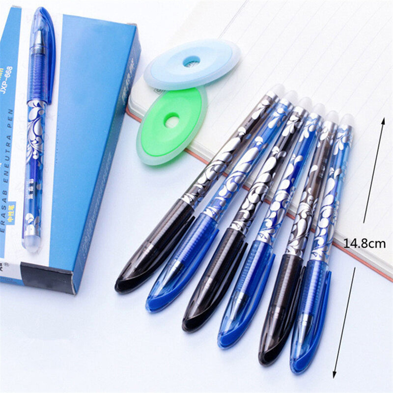 53pcs Erasable Neutral Pen Set 0.5mm Blue/Black Ink Refill Student Writing Exam Stationery Pen School Supplies