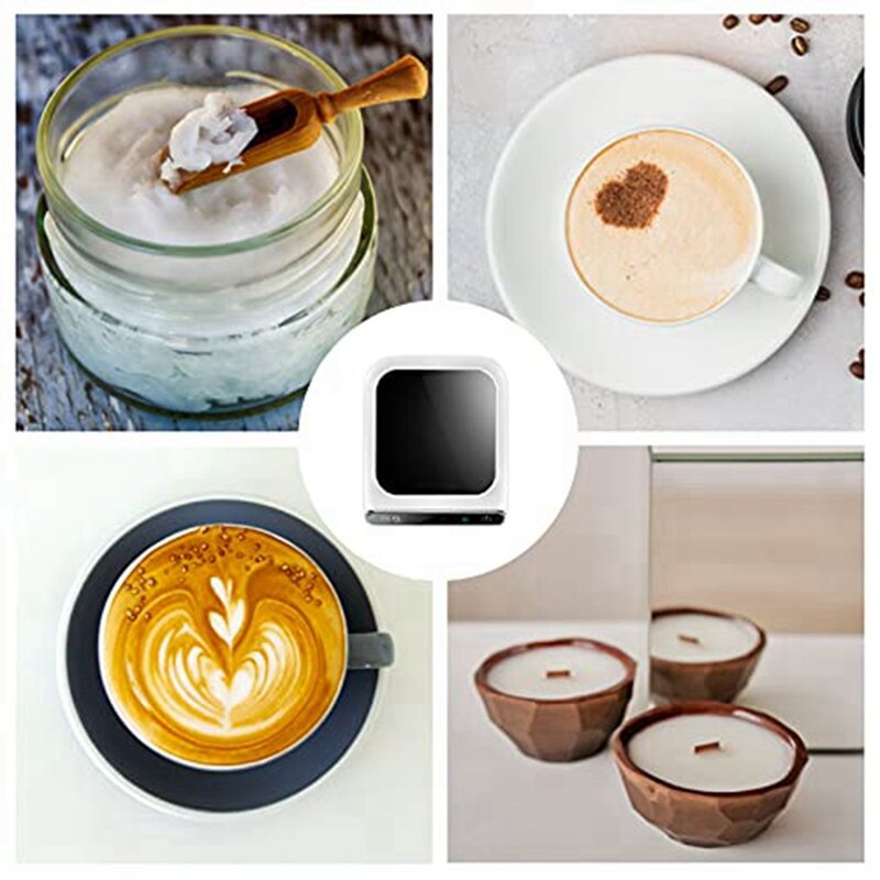 Smart Coffee Mug Warmer para Mesa, Aquecedor de copos, Desligamento automático, Ligado, 3 Configuração de temperatura