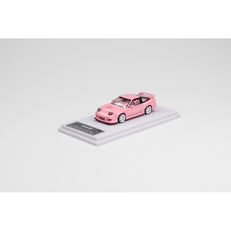 MT In magazzino 1:64 Spirit Rei Miyabi 180SX S13 Silvia san valentino Metallic Pink Diecast Diorama Car Model Toys MicroTurbo