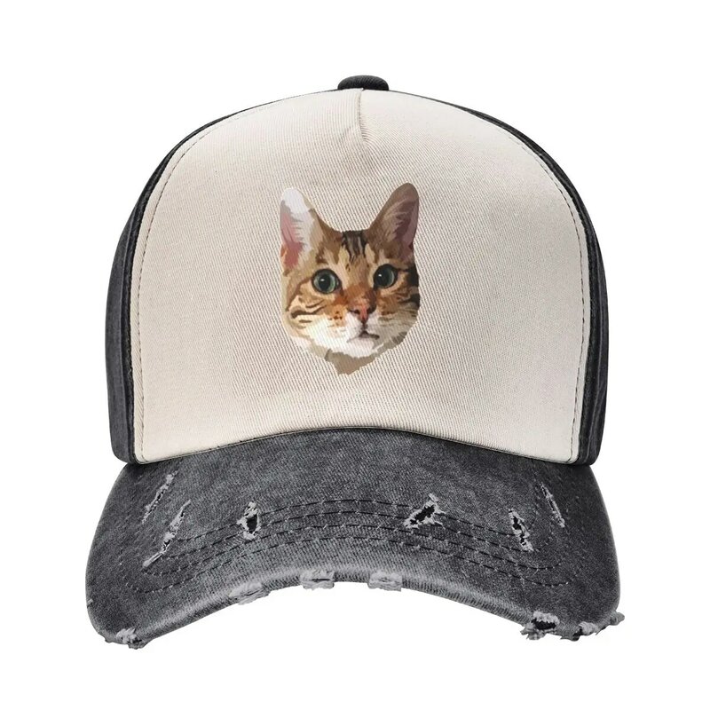 Gorra de béisbol del gato de Bengala, gorro personalizado de talla grande, para hombre y Niña