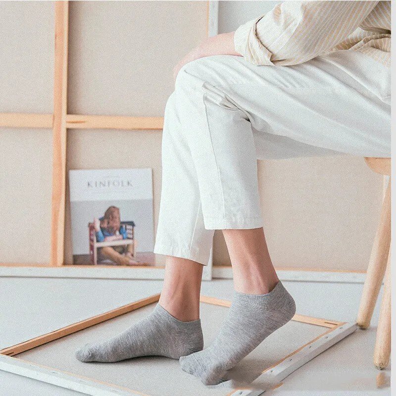 10 Pairs Unisex Casual Plain Color Boat Socks Thin Breathable Comfy Anti Odor Sweat-absorbing Low Cut Ankle Socks For Men Women