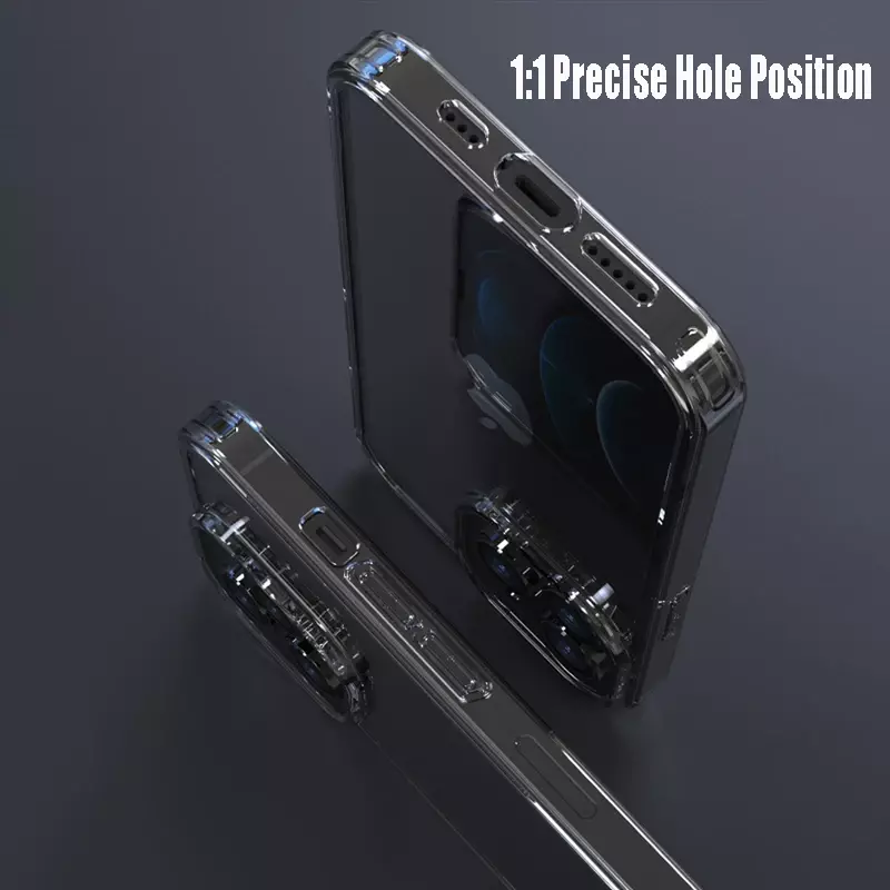 Casing keras kaca Tempered mewah, casing keras transparan untuk iPhone 15 14 12 13 Mini 11 Pro XS Max X XR 15 14 7 8 Plus SE 3