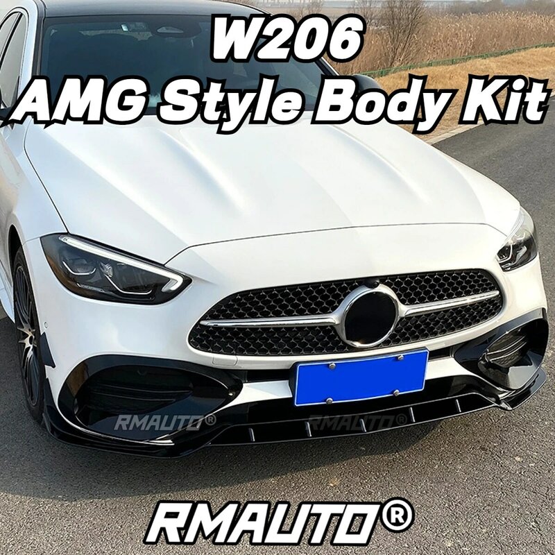 Spoiler traseiro para Mercedes Benz W206 2022 +, amortecedor dianteiro, lábio divisor, difusor, lâmina inferior, avental canards, Body Kit, acessórios