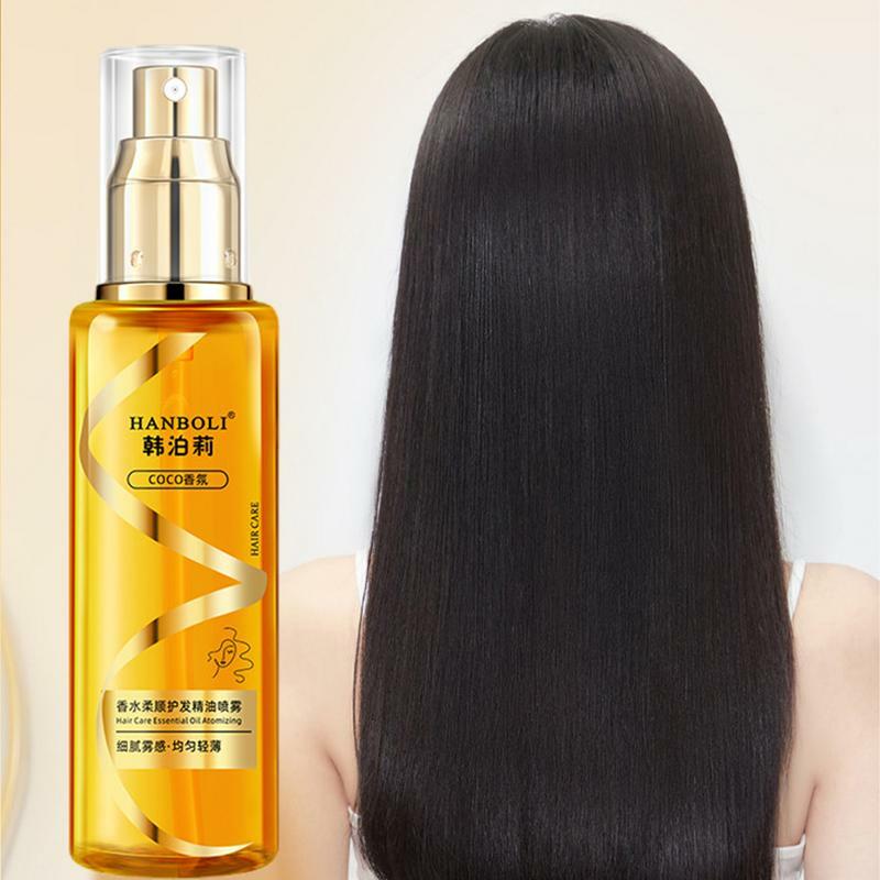 Espray de aceite suave y delicado para el cabello, espray de aromaterapia para cabello rizado, espray de brillo para cabello hidratante, 100ml