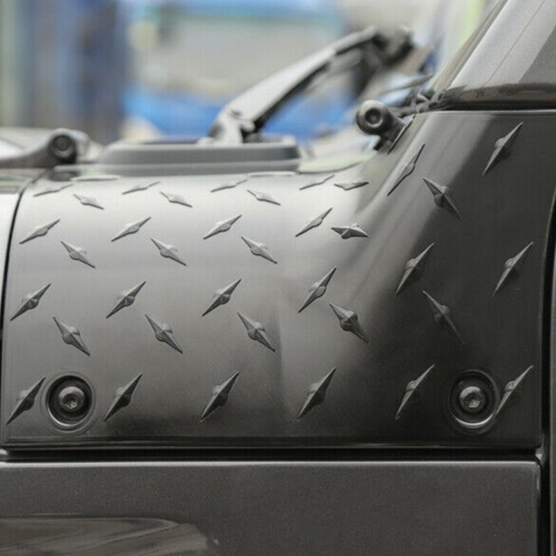 Housse protection pour capot ABS Durable 090E, 1 paire, adaptée aux Jeep-Wrangler-Jk 18-19