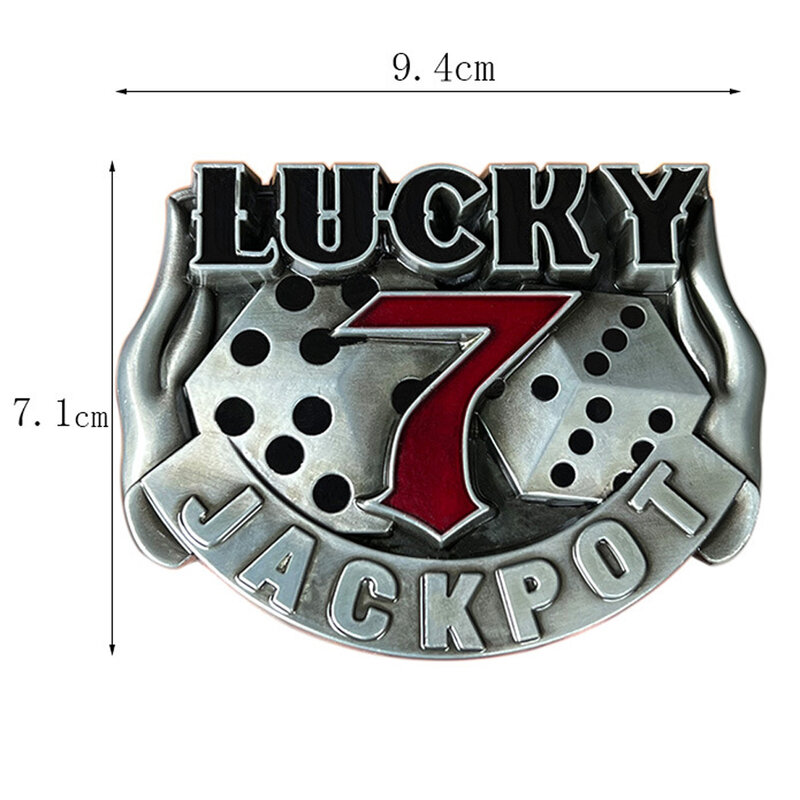 Dice Lucky 7-hebillas de cinturón para Hombre, hebillas de cinturón para Hombre, Western Cowboys, envío directo