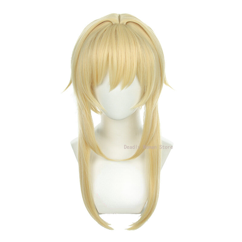 Lumine Cosplay Wig Genshin Impact Lumine Cosplay Wig Heat Resistant Synthetic Anime Role Play Wig Cap