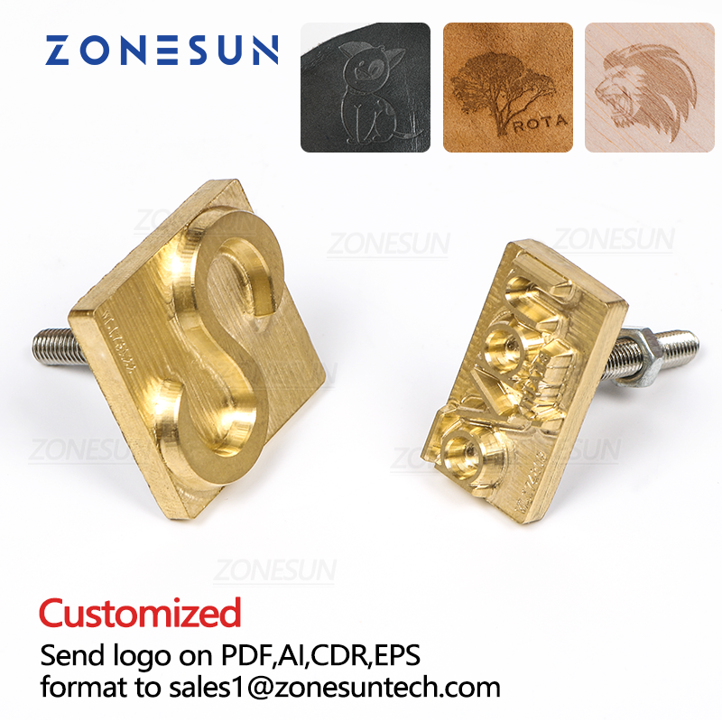 Zonun-カスタマイズ可能なロゴ型の真鍮型スタンプ,エンボス加工用の革製スタンプ,手工芸品用の耐熱プレス
