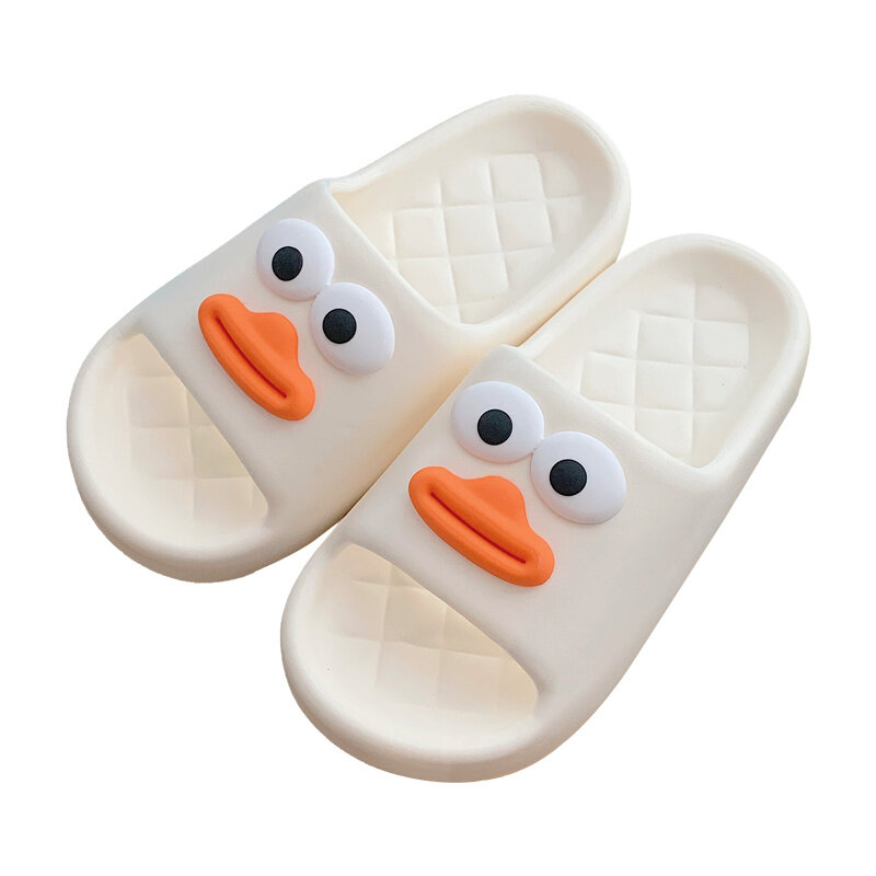 Creative Ins Cute Duck Slippers para homens e mulheres, moda verão, sola grossa, casa, casal sandálias