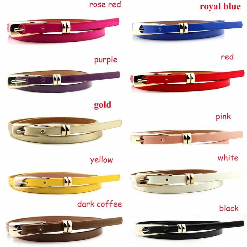 بو الجلود Cummerbund حزام للسيدات ، مشبك الديكور ، متعدد الألوان الخصر رقيقة حزام ، نحيل تنورة الملحقات ، لون الحلوى