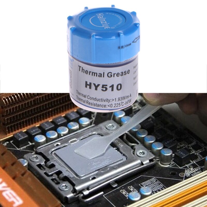 F3MA 10G HY510 Thermal Grease Compound Silicone CPU Heat Sink Cooling Paste Gray 1.93 for W/m-k