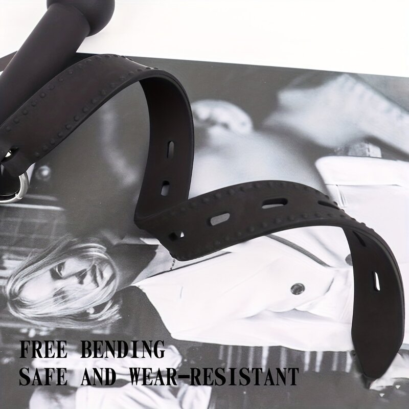 Tapón de boca de hueso de perro de silicona con cinturón de cuero PU, botón de Metal, Bondage, herramientas de entrenamiento, Juguetes sexuales para adultos para mujeres y parejas