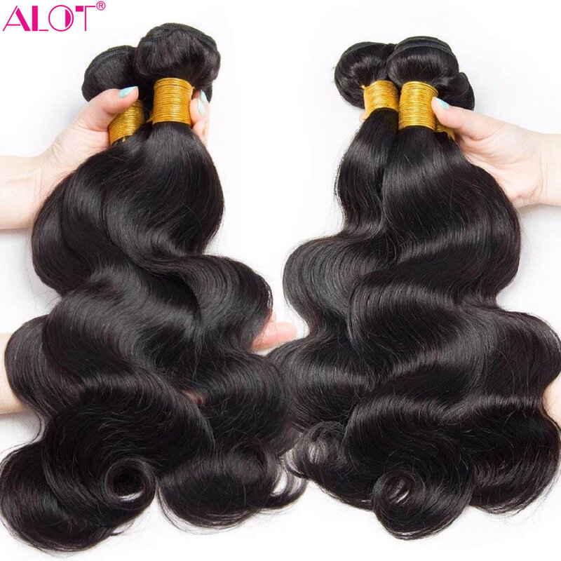 Волнистые человеческие волосы в пучках 10 А, классные бразильские волосы, 3, 4 шт., 100% необработанные человеческие волосы для наращивания для женщин 40 дюймов