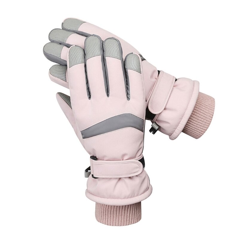 Зимние теплые перчатки с сенсорным экраном, водонепроницаемые зимние перчатки для сноуборда для взрослых