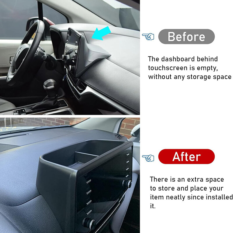 For 2021 2022 2023 2024 Toyota Sienna Center Console Dash Storage Tray, Insert Sunglass Holder Dashboard Organizer Accessories