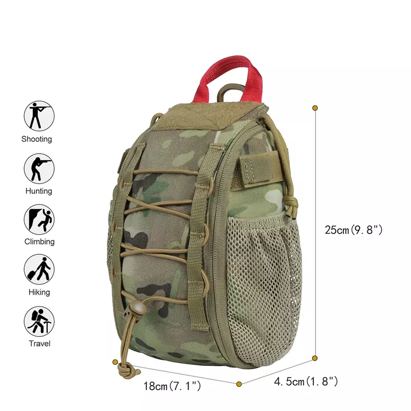 Sacchetto di pronto soccorso Kit di sopravvivenza tattico smontare rapidamente sacchetto IFAK borsa da caccia da campeggio attrezzatura per marsupio
