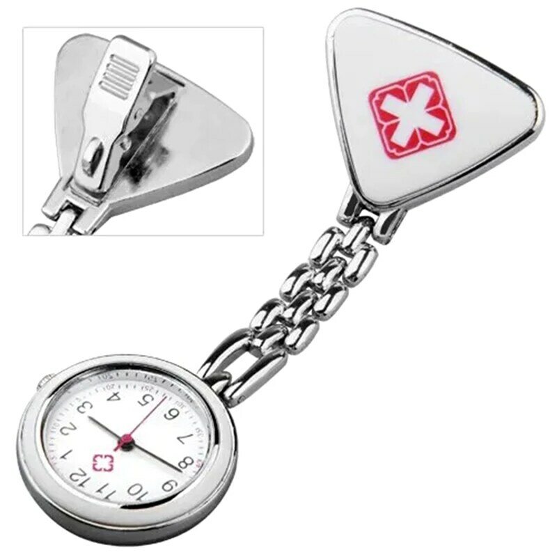 Clip Nurse Doctor Pendant Pocket Quartz Watch Triangle Nurse's Table