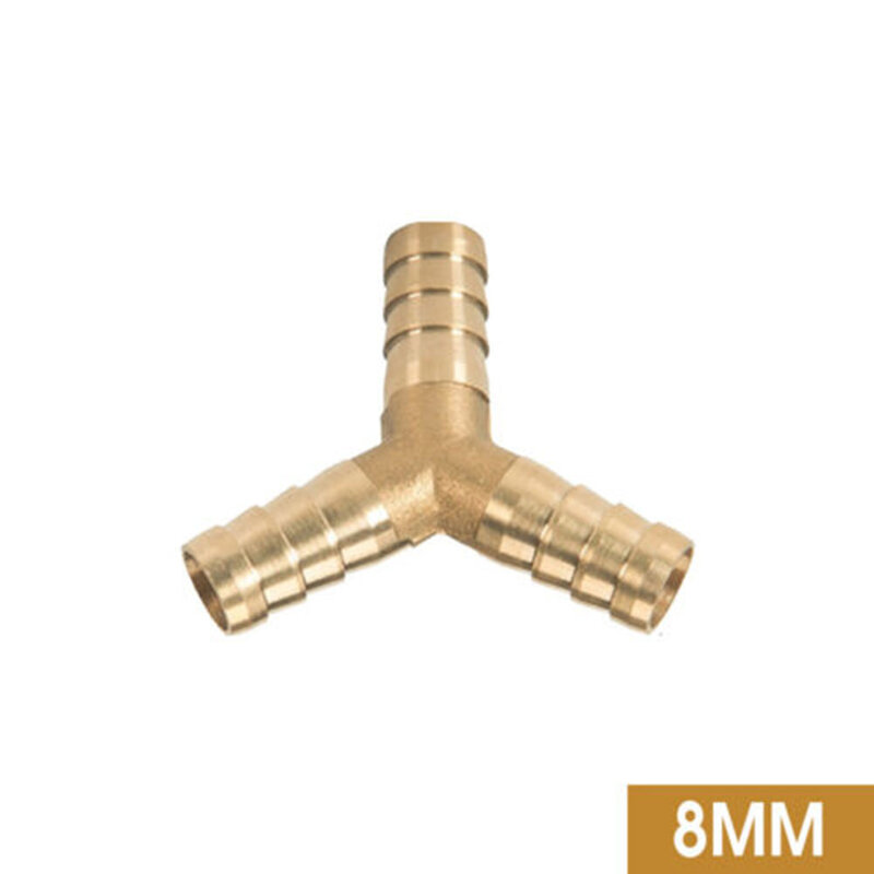 Durable Flexible Connector 3 WAY Joiner Joiner Tee Connector Air Water Gas All Copper Material Brass Fuel Hose