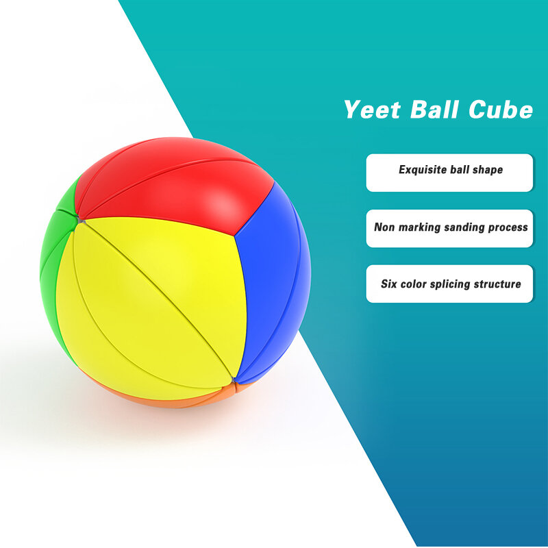 Cubo mágico 3D Speed Yeet Ball, juguete educativo de aprendizaje YJ para niños, oficina, antiestrés, forma redonda