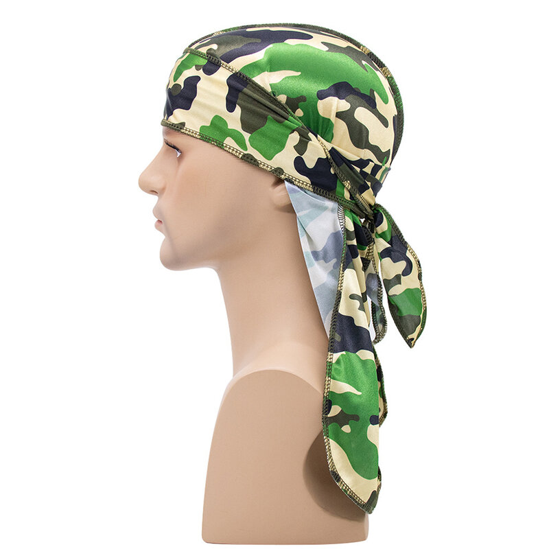 หมวกผ้าโพกหัวแบบยาวสำหรับผู้ชายและผู้หญิงหมวกพันหัวแบบยืดหยุ่นสายรัดกว้างปรับได้