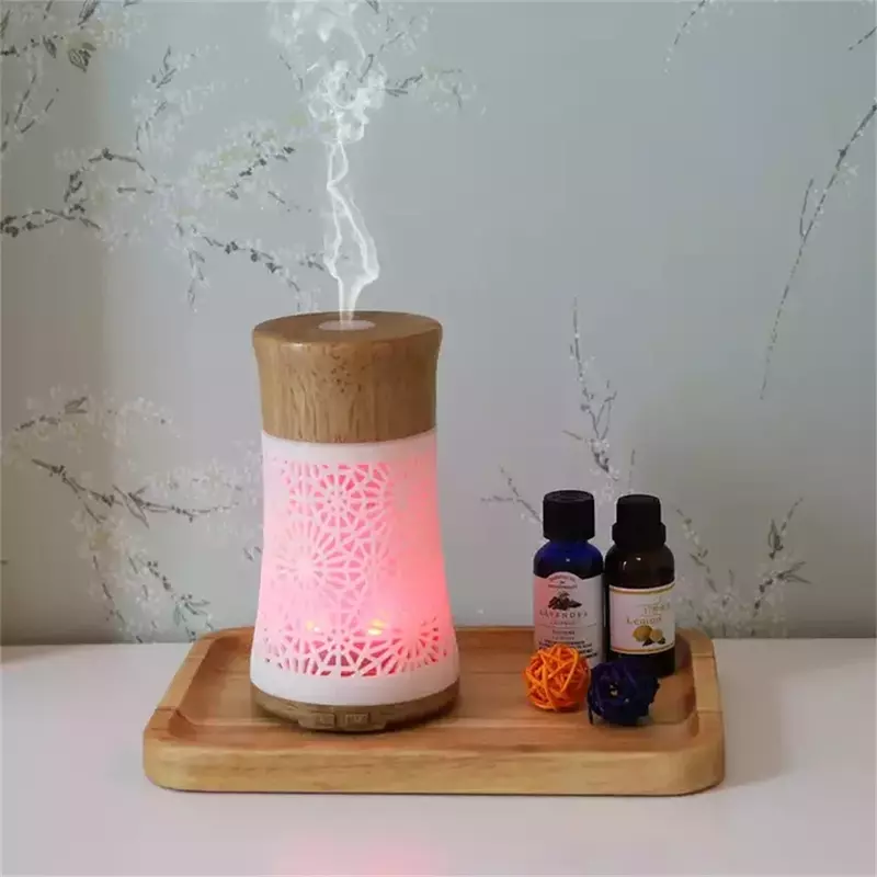Rozpylacze olejków zapachowych rozpylacze ultradźwiękowe Aroma Mist Maker BPA bezwodne automatyczne wyłączanie na domowe Spa joga 120ml