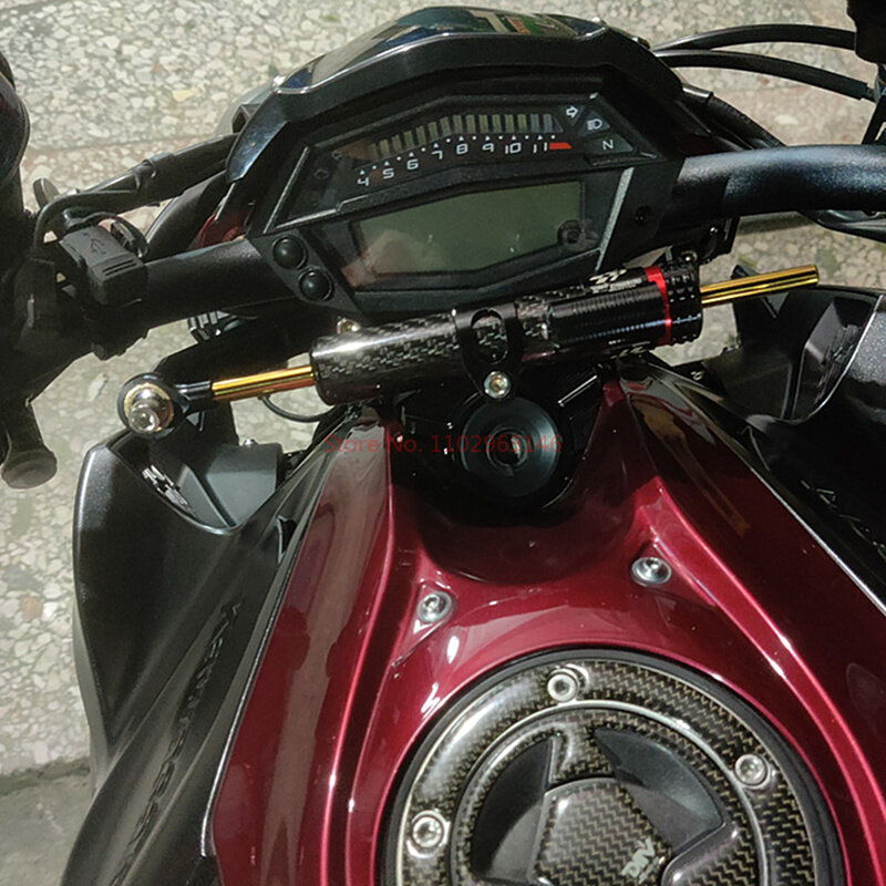 Regla de titanio mejorada especial para motocicleta Kawasaki Z1000(14-16), soporte de amortiguador de dirección, varilla de equilibrio de titanio