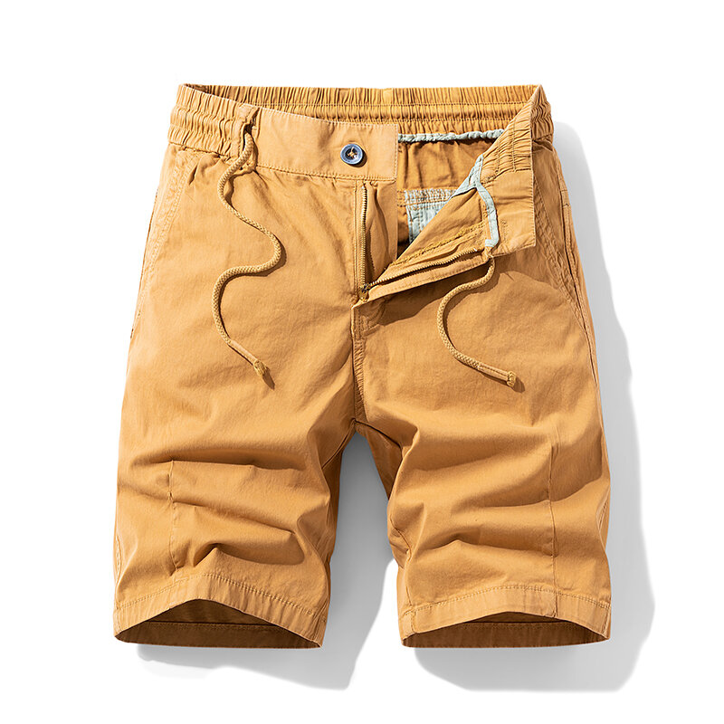 Pantalones cortos de algodón para hombre, Shorts informales de color sólido para la playa, a la moda, para correr, novedad de verano, 2024