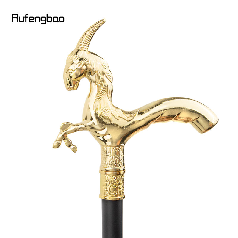 Golden Goat-bastón decorativo para caminar de una sola articulación, accesorio de animales, ideal para fiestas, Cosplay, Halloween, 93cm
