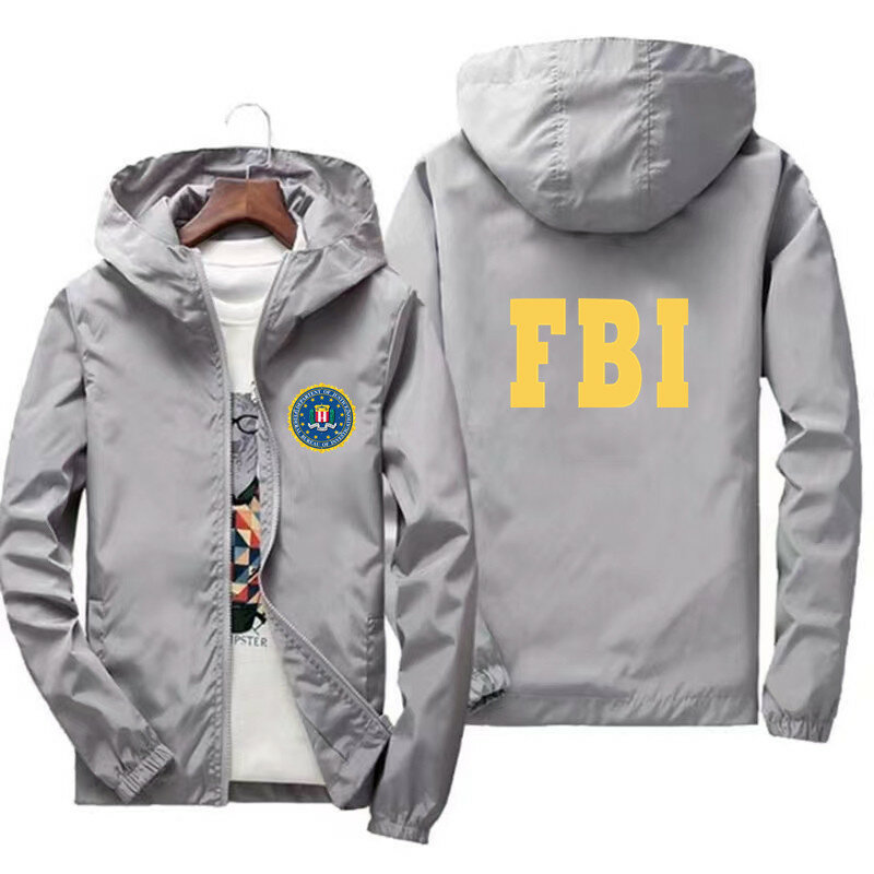 FBI United States FBI Shield męski Pilot powietrza kurtka baseballowa motocyklowy Bomber wiatrówka kempingowa/turystyczna kurtka
