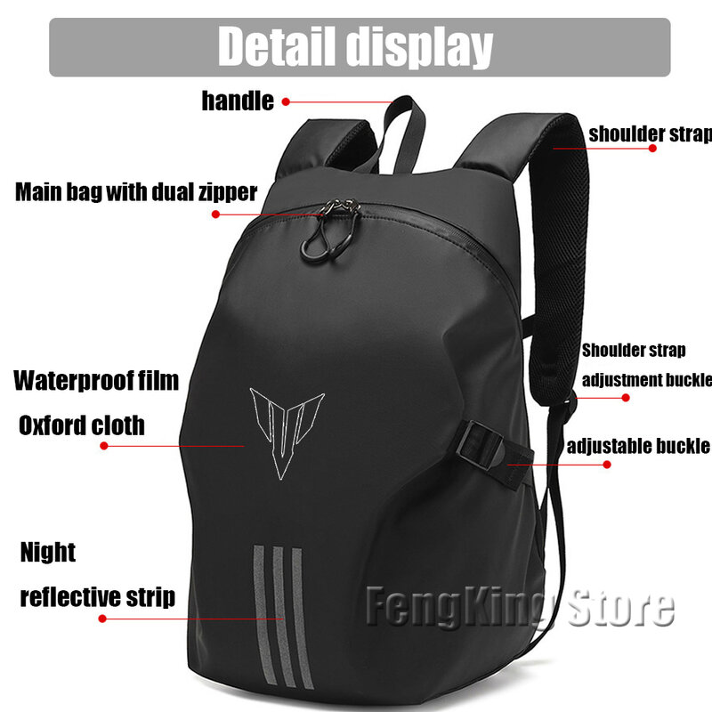 For Yamaha MT-03 MT-07 MT-09 Knight backpack motorcycle helmet bag travel equipment waterproof and large capacity