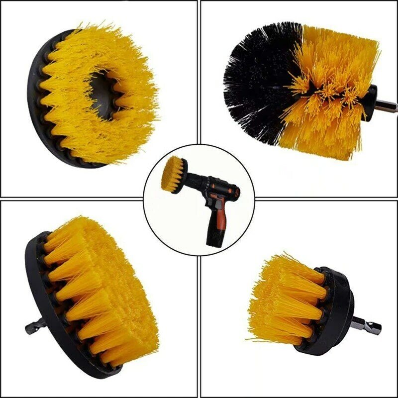 Electric Drill Brush Portable Round Plastic Scrubber Brush for Kitchen & Car