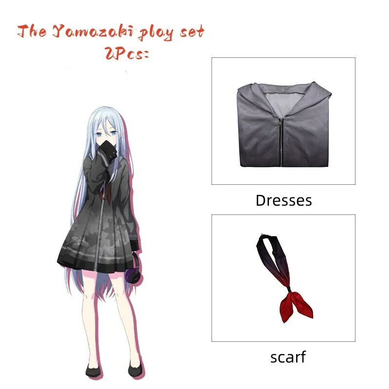 Sekai Anime Cosplay Costume pour femme, uniforme de scène coloré, robe à capuche, ensemble de fête, nouveau projet de jeu