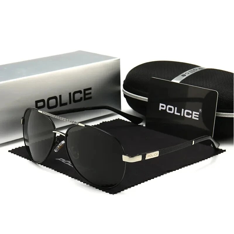 Новые полицейские модные поляризационные солнцезащитные очки, уличные солнцезащитные очки с большой оправой, устойчивые к ультрафиолетовому излучению, велосипедные очки