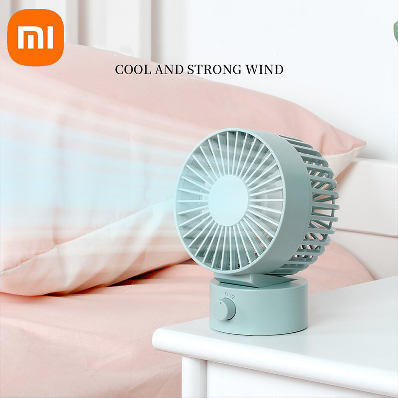 Xiaomi-Ventilador eléctrico multifuncional portátil con carga USB, Ventilador de escritorio silencioso, Ventilador de refrigeración para dormitorio de estudiantes