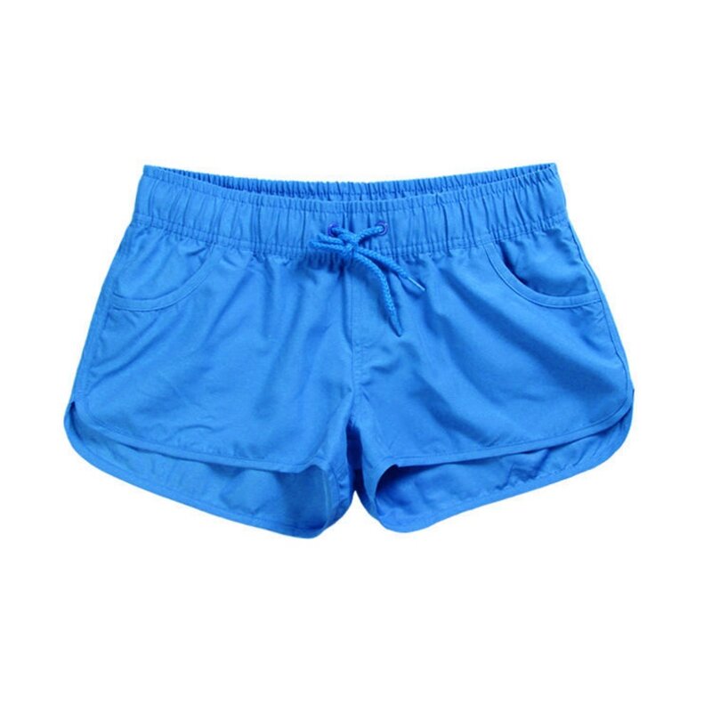 Pantalones cortos deportivos para mujer, Shorts invisibles con entrepierna abierta, informales, de secado rápido, holgados, de cintura media, para playa y sexo al aire libre