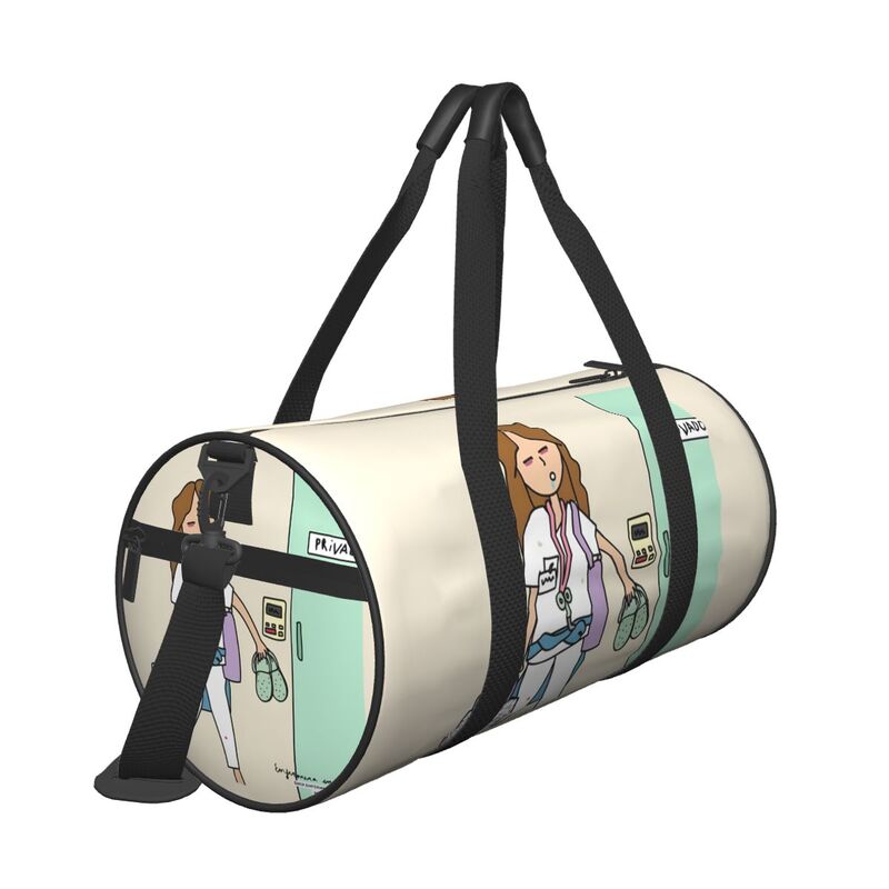Men's Travel Bag Comfort Doctor Nurse Gym Bag Large Enfermera En Apuros Waterproof Printed Handbag Novelty Luggage Sports Bag